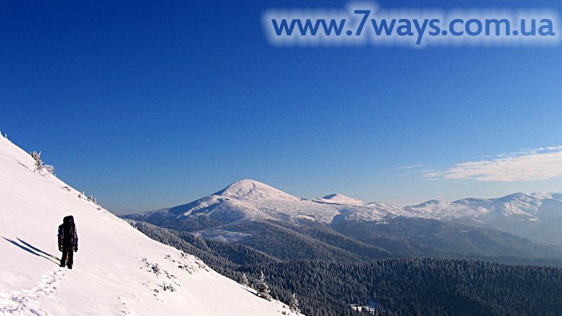 Говерла и Черногорский хребет впереди Говерла и Черногорский хребет впереди