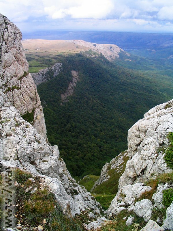 Крым, Вид на нижнее плато - фото с Ангар Бурун Крым, Вид на нижнее плато - фото с Ангар Бурун