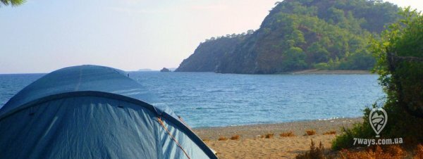 Когда ставишь палатку на пляже Ликийской тропы, душа радуется